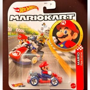 Hot Wheels Mario Kart Die Cast Car Mario Pipe Frame